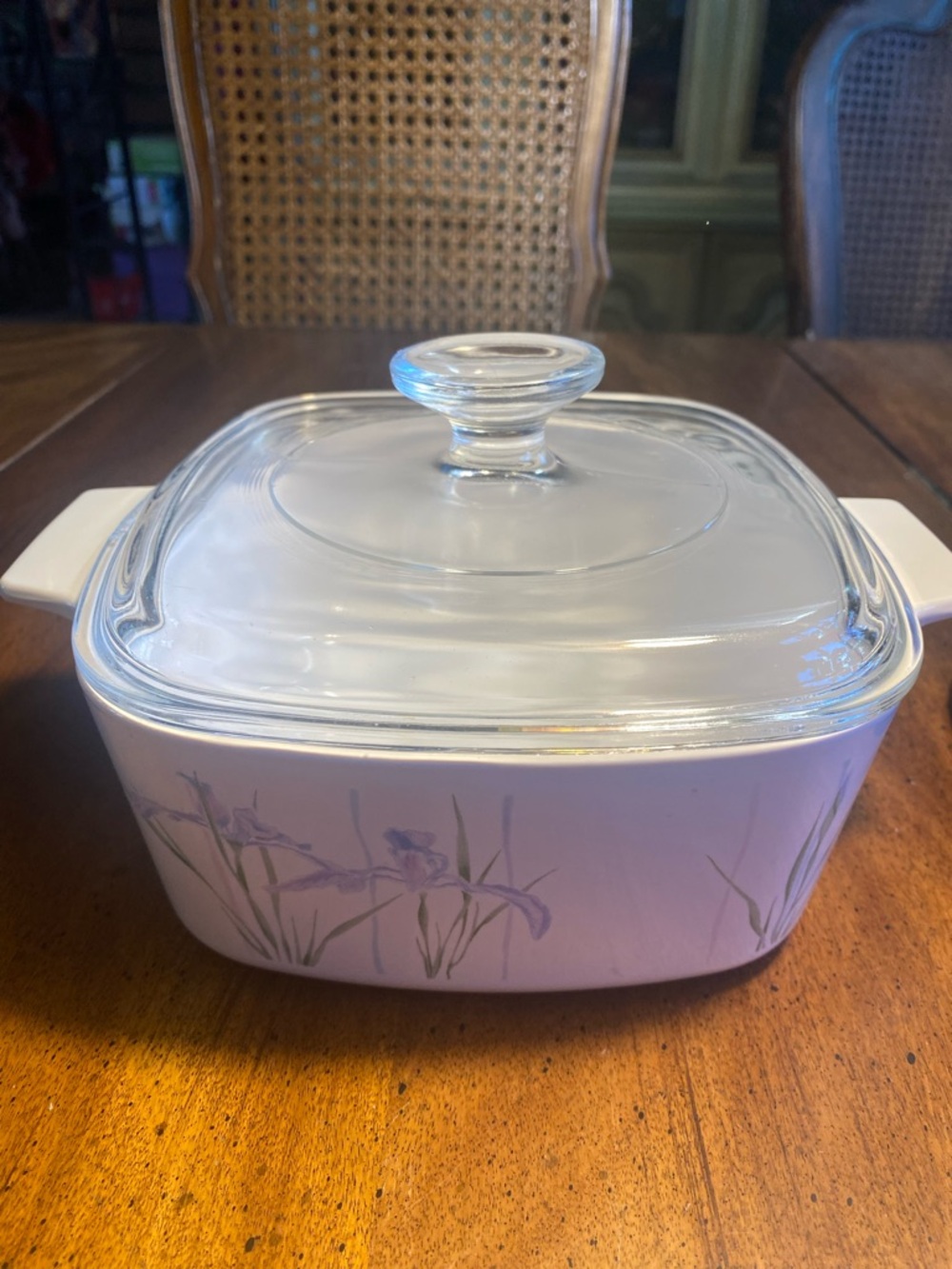Corningware Shadow Iris 1.5 Qt Casserole Pan and Pyrex Lid - Picture 9 of 11